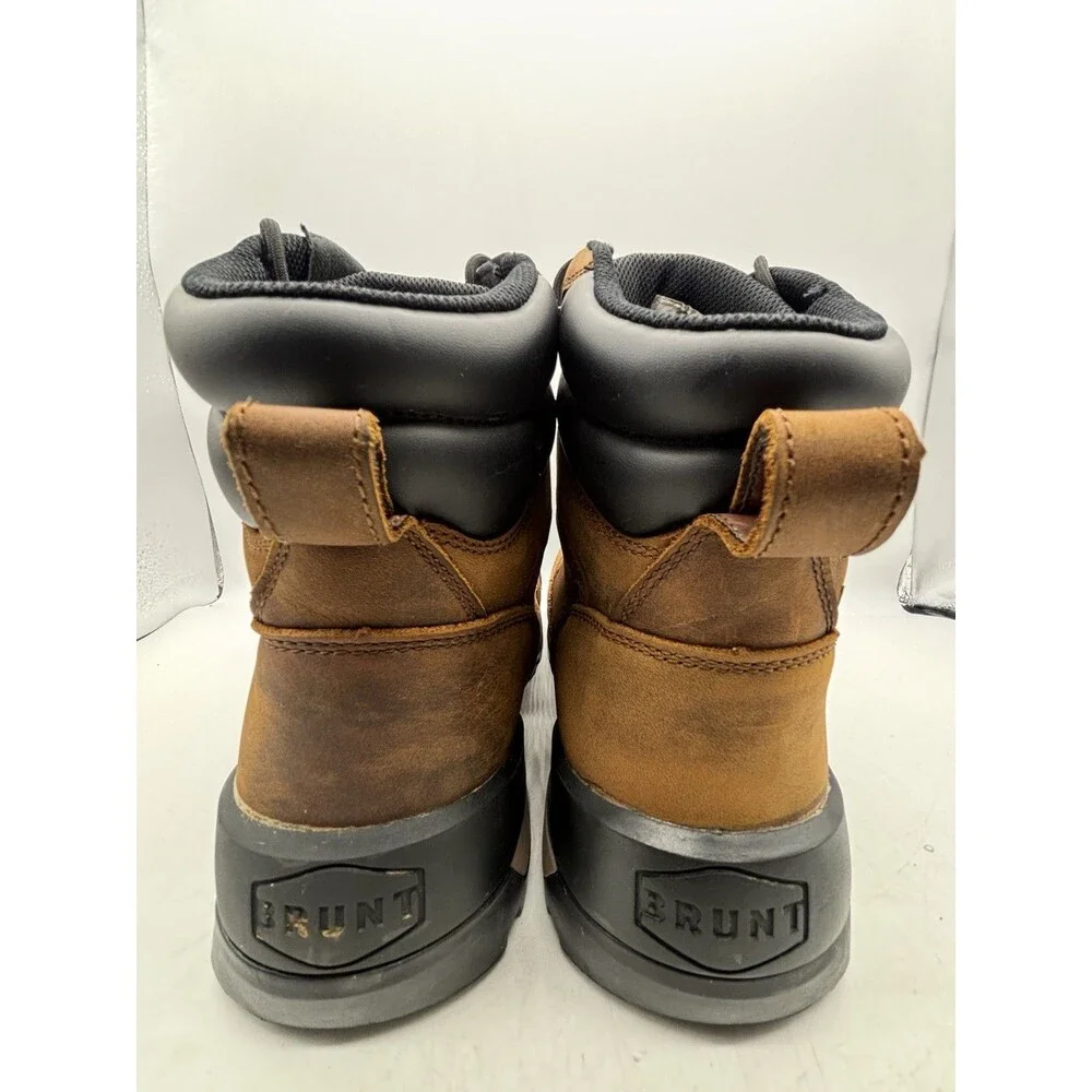Brunt Perkins Boots Mens Sz 11 Hard Comp Toe Brown Leather Waterproof Safety